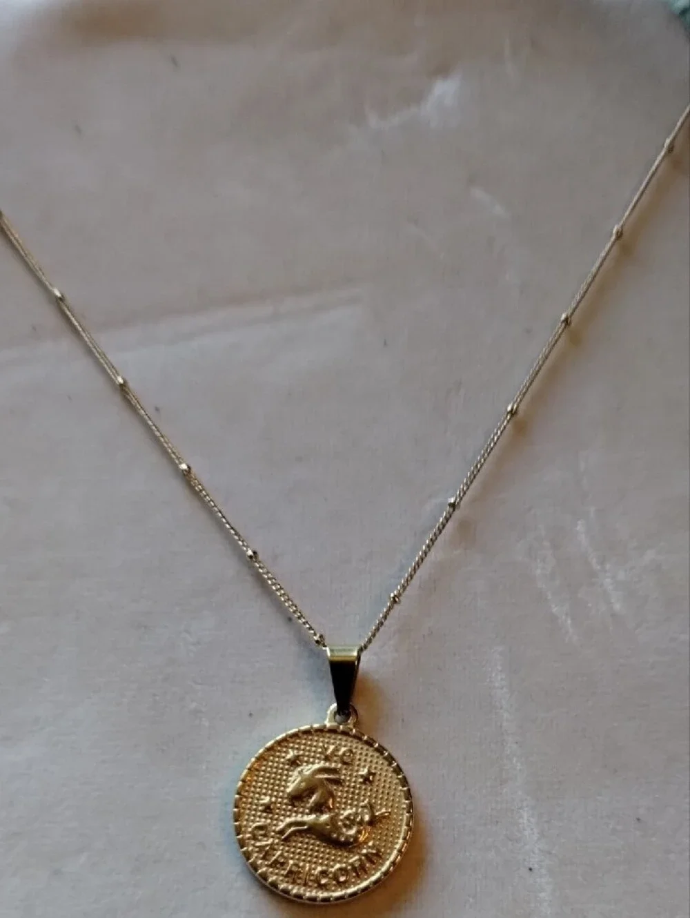 Gold Capricorn Pendant Necklace - Picture 15 of 16